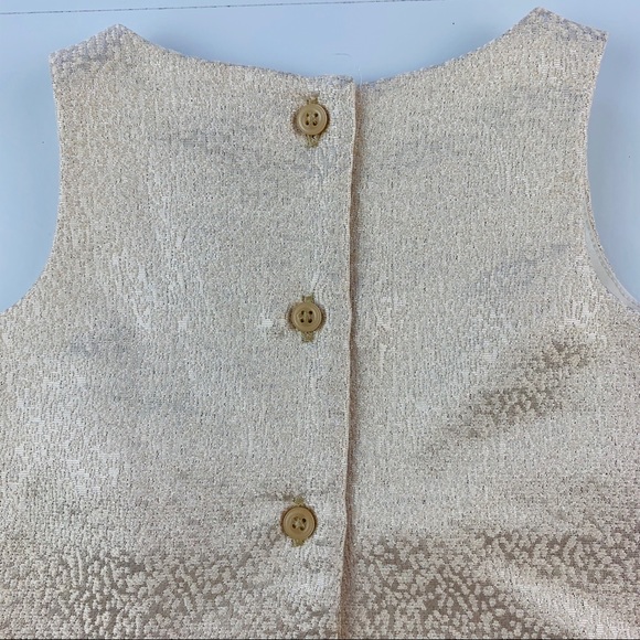 NWT JANIE AND JACK GOLD METALLIC W/ FAUX FUR 6-12M - Picture 6 of 8